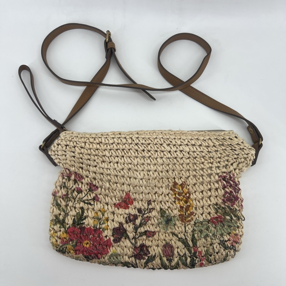Style & Co Straw Wildflower shoulder bag